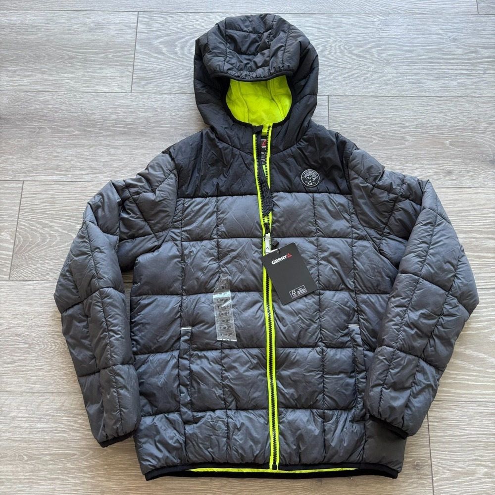 Gerry Kids Iron‎ Gray Winter Warm Full Zip Torque Puffer Insulated Jacket Size L